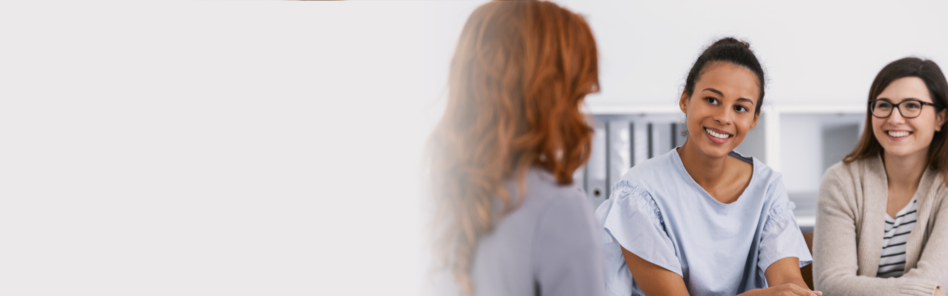 two woman at therapy session